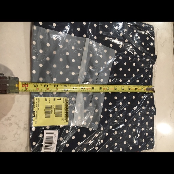 J Crew everyday polka dot navy ivory canvas tote - Picture 5 of 5